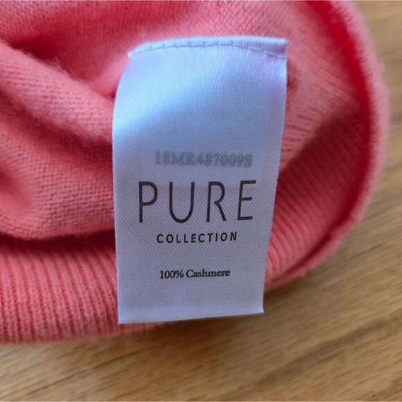 Cashmere sweater woman's size 6 Peach-Pink PURE - Picture 6 of 8